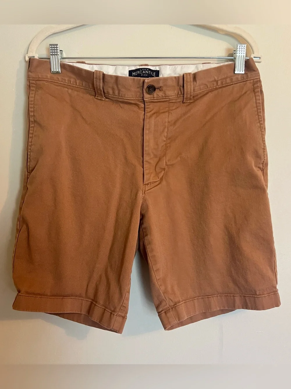 J. Crew Men's Rust Brown Flat Front Chino Shorts